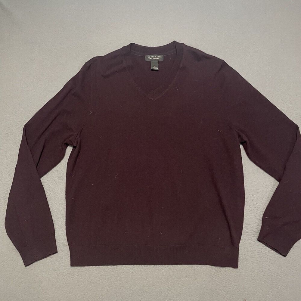 Bloomingdale's Men's 100% Cashmere Knit V-Neck Pullover Sweater XL